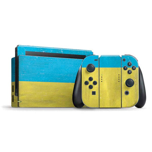 Ukraine Flag Distressed Nintendo Switch Bundle Skin